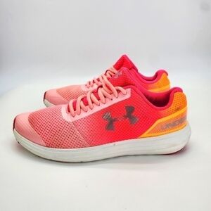 Under Armour Shoes 5.5Y 7 Women Surge RN Prism Running Sneakers Pink Orange